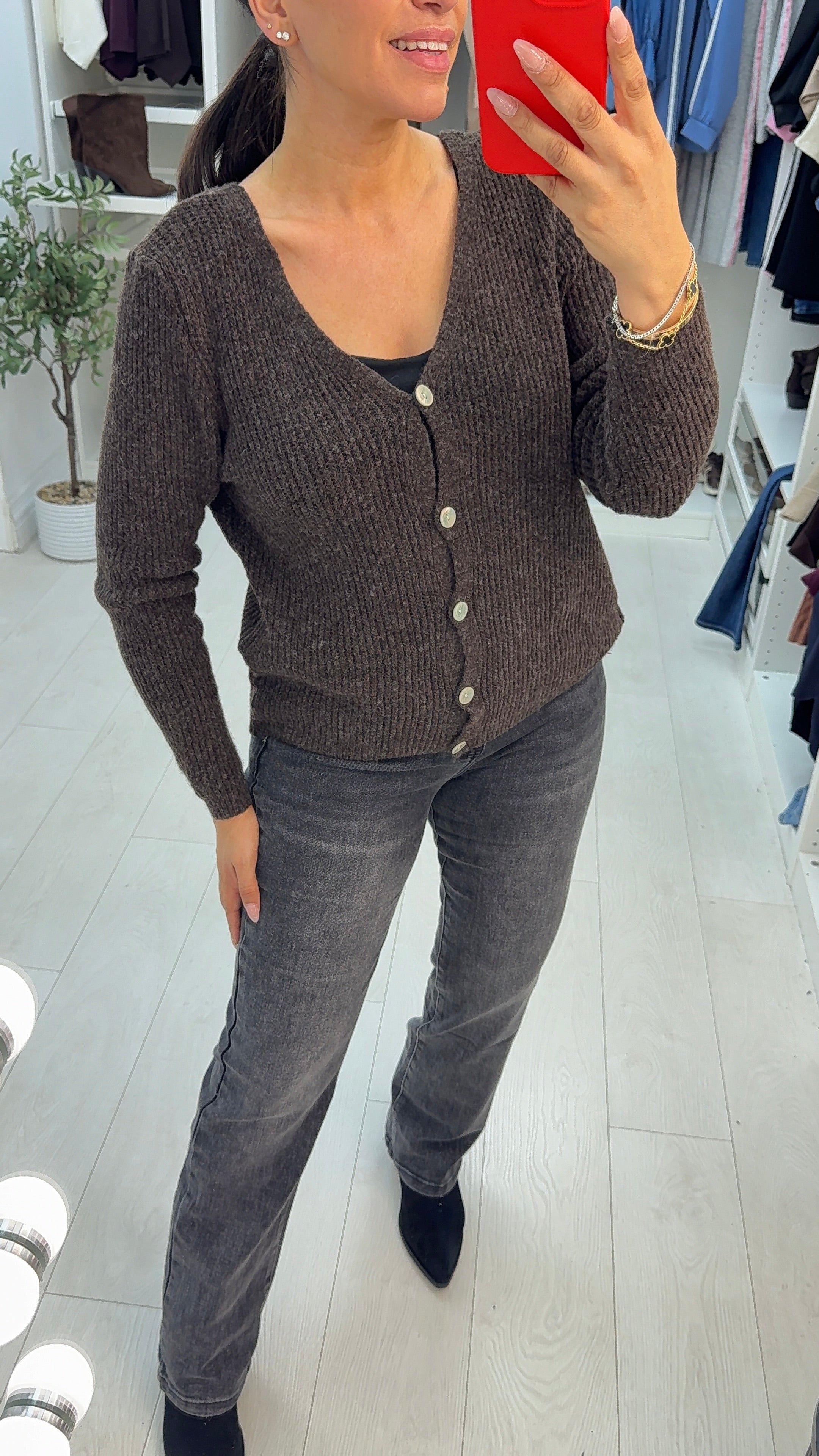 Denia Plain Super Soft Knit Cardigan