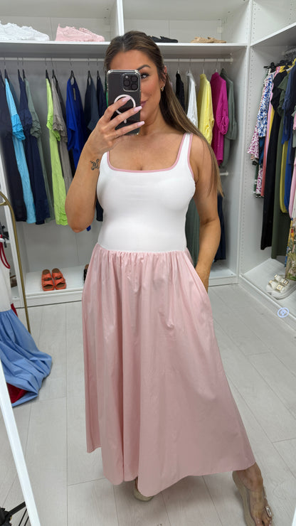 Shalma Colour Block Poplin Dress