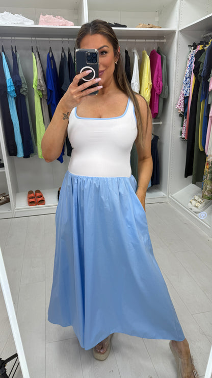 Shalma Colour Block Poplin Dress