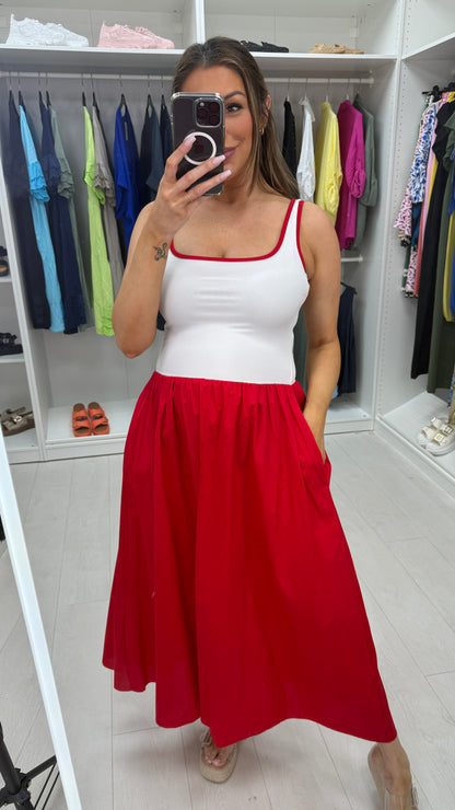 Shalma Colour Block Poplin Dress