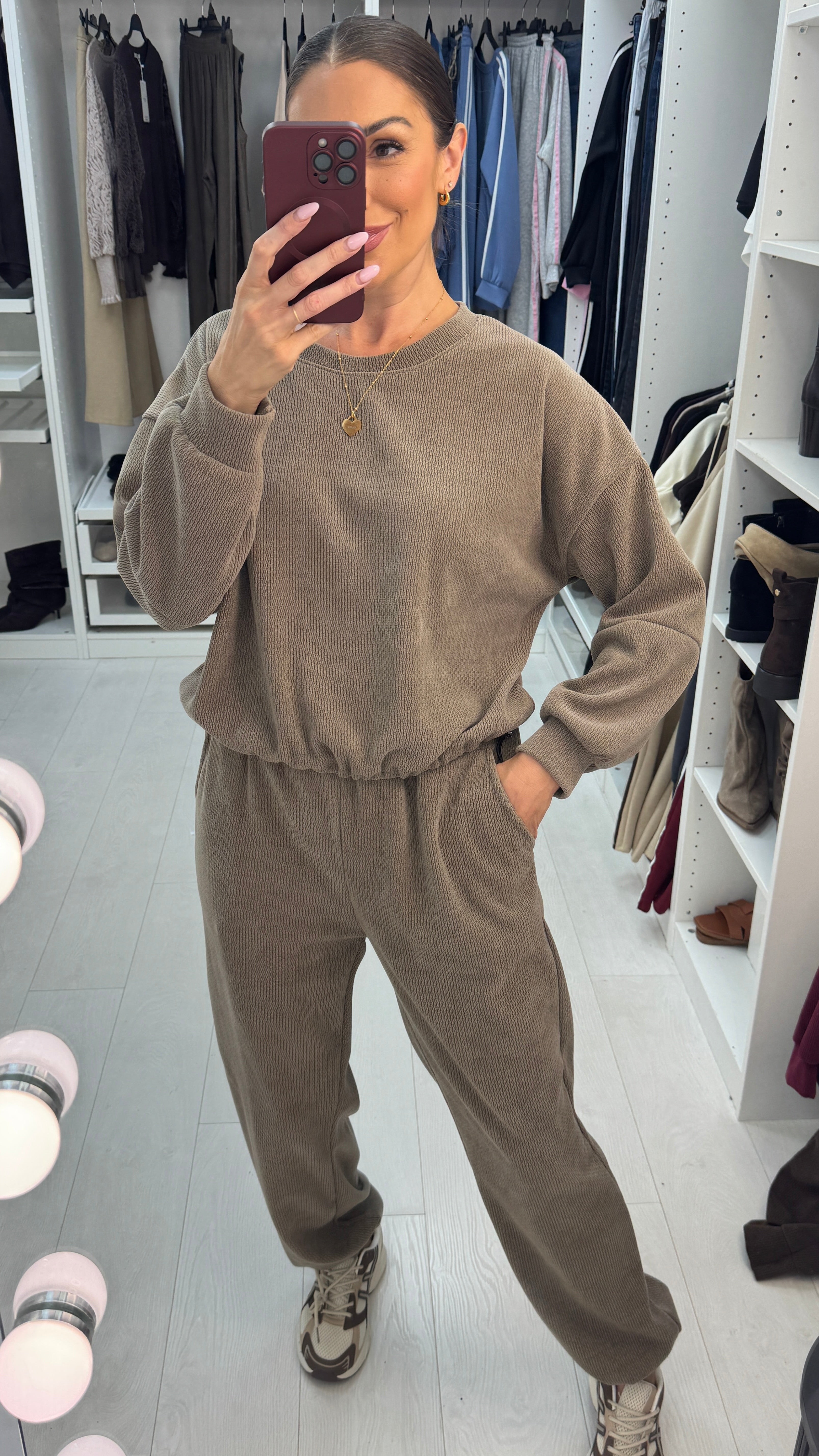 Ivie Corduroy Cuffed Leg Loungewear Set