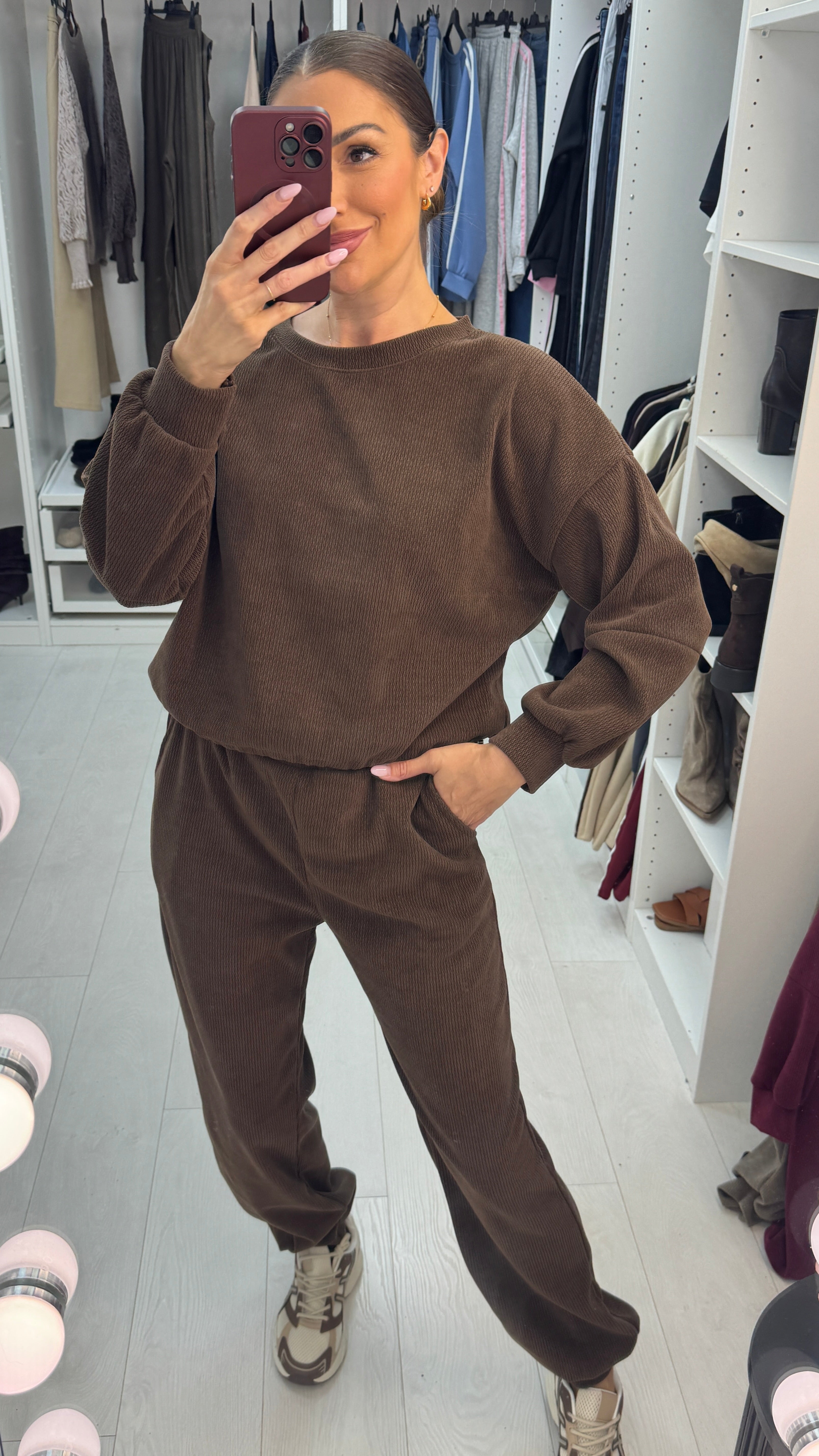 Ivie Corduroy Cuffed Leg Loungewear Set