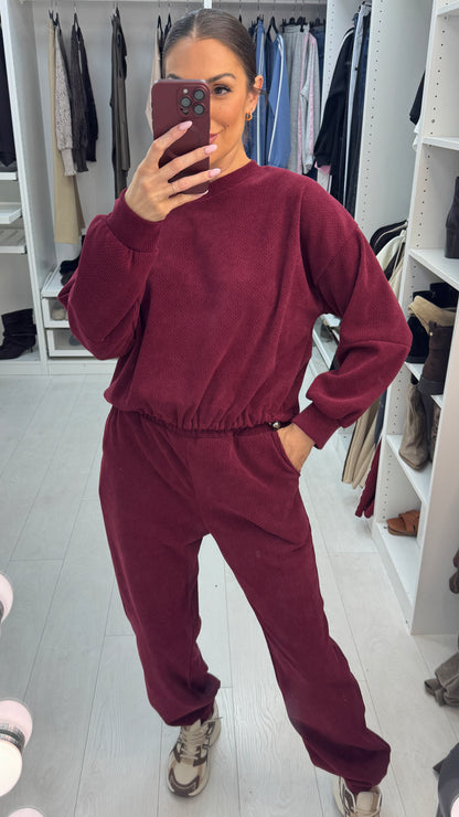 Ivie Corduroy Cuffed Leg Loungewear Set
