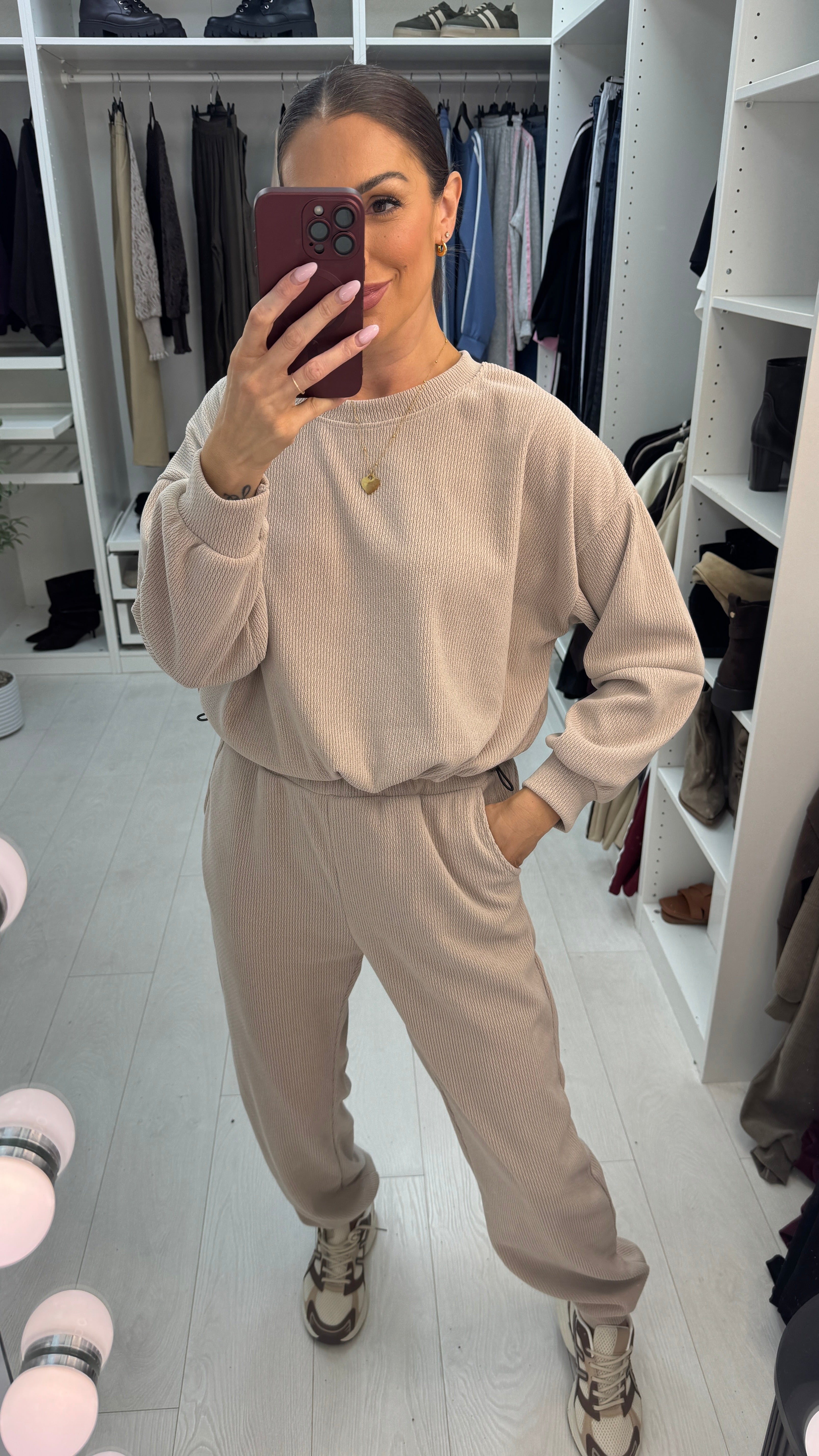 Ivie Corduroy Cuffed Leg Loungewear Set