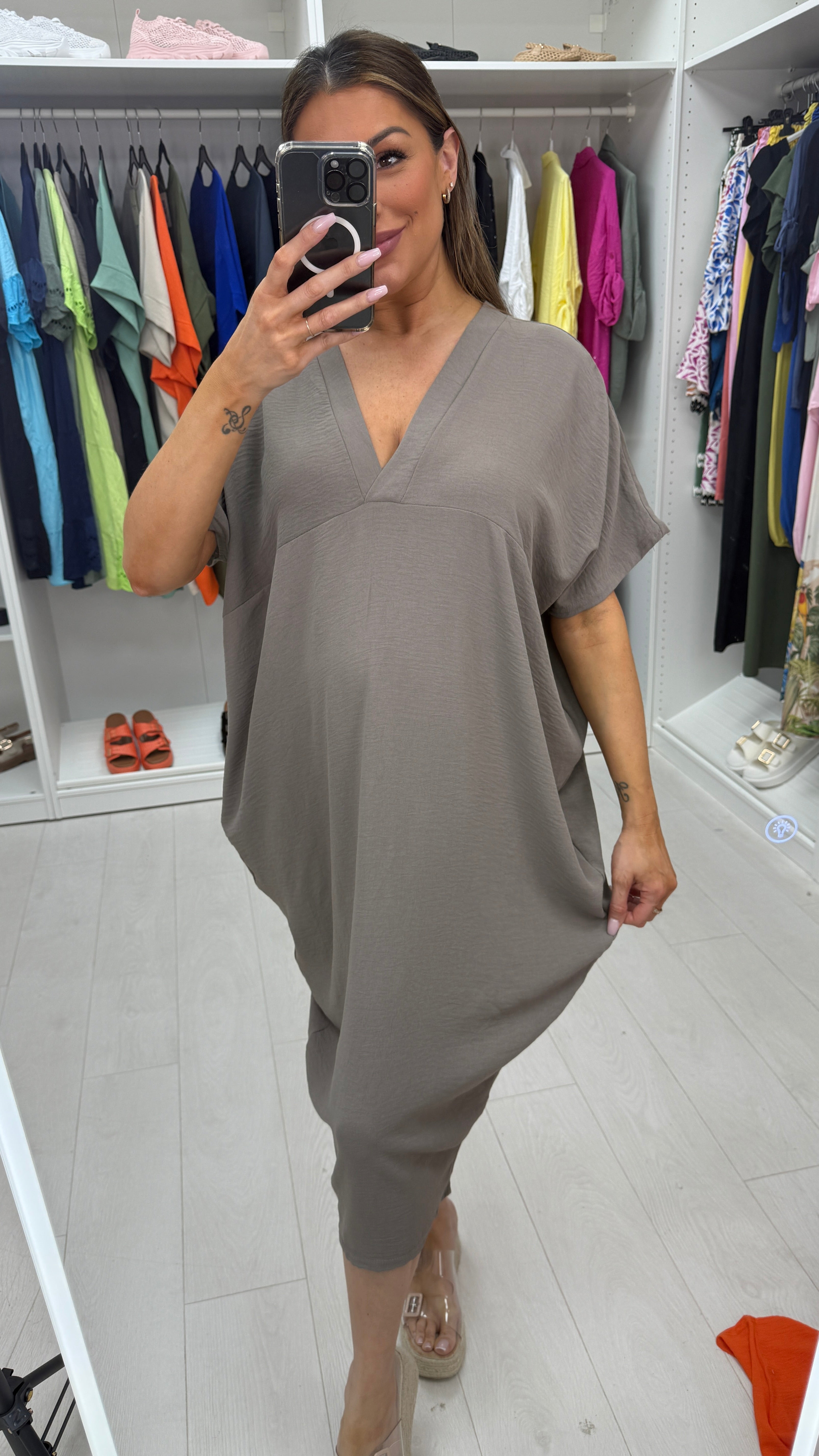 Joy V Neck Oversized Dress
