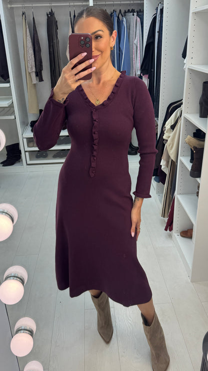 Yona V Neck Button Detailed Dress