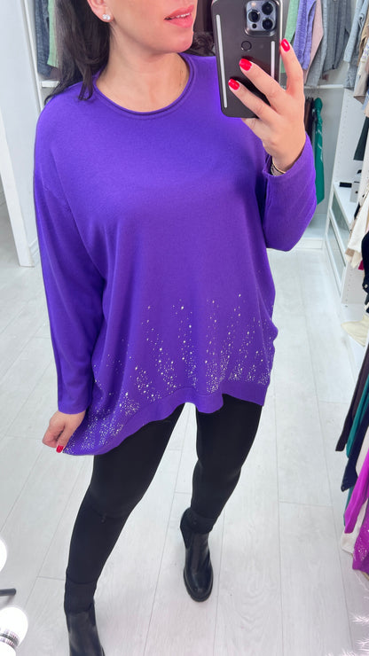 Madi Diamante Hem Soft Knit Jumper