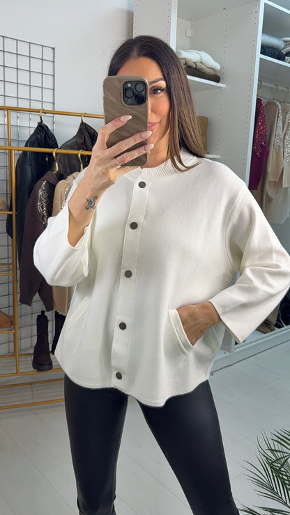 Tessie Plain Popper Closure Cardigan