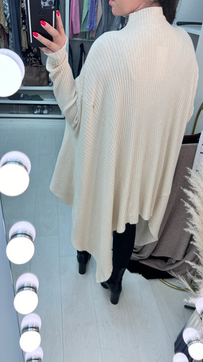 Jimzy Asymmetric High Neck Jumper