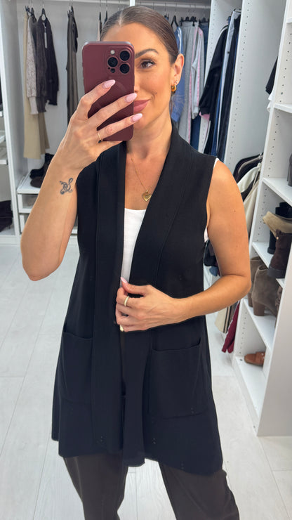 Tamina Plain Open Front Knitted Gilet