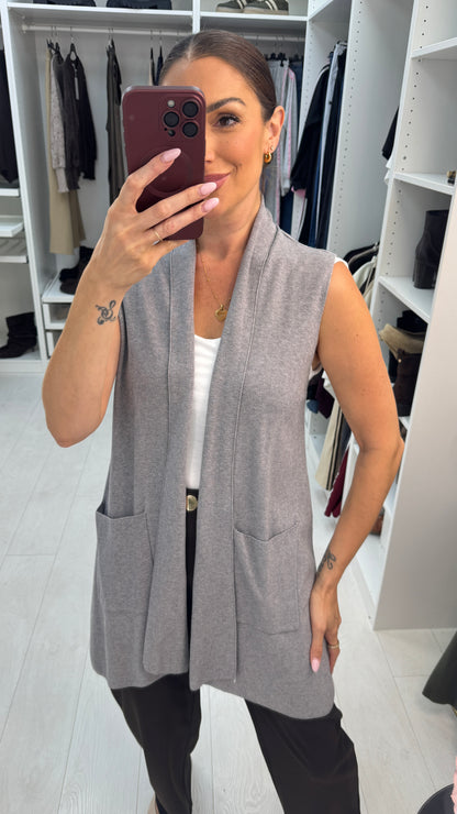 Tamina Plain Open Front Knitted Gilet