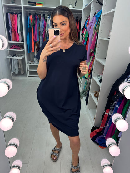 Carmen Plain Loose Fit Pocket Dress