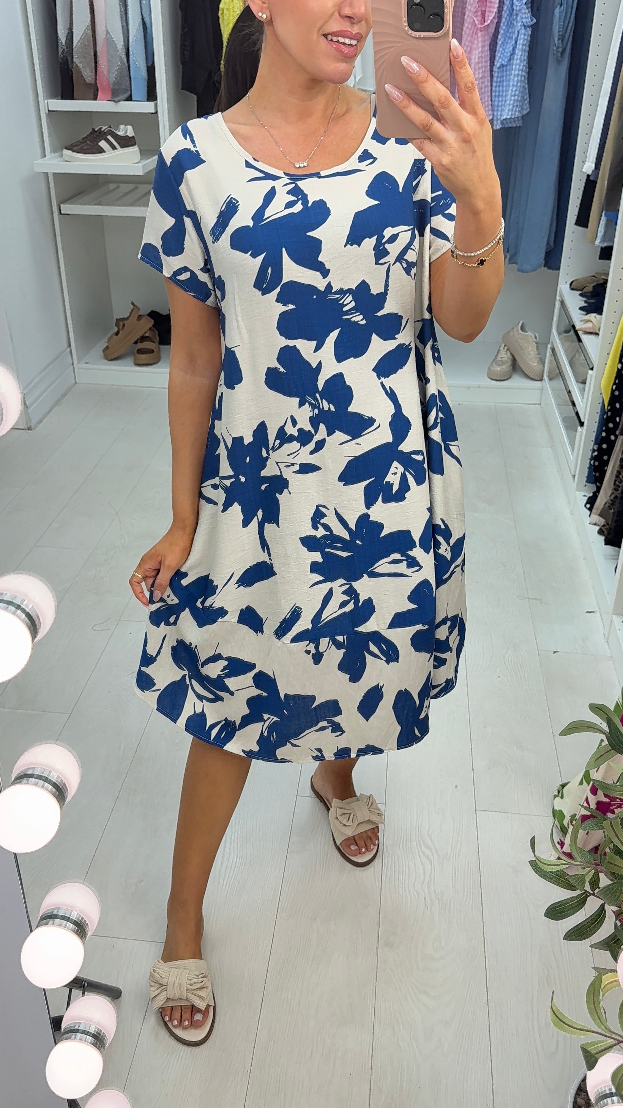 Kimmie Abstract Print Loose Fit Dress