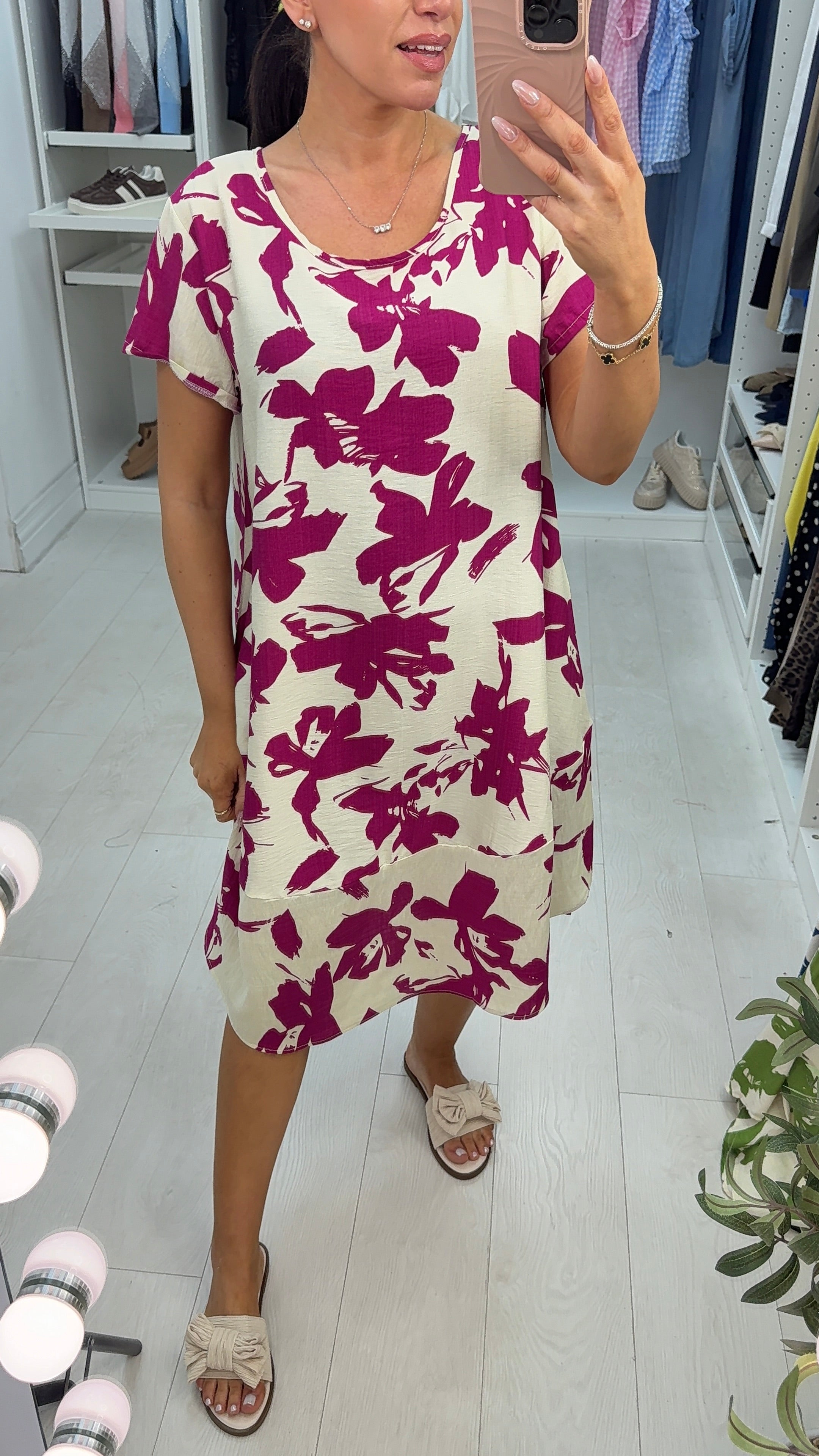 Kimmie Abstract Print Loose Fit Dress