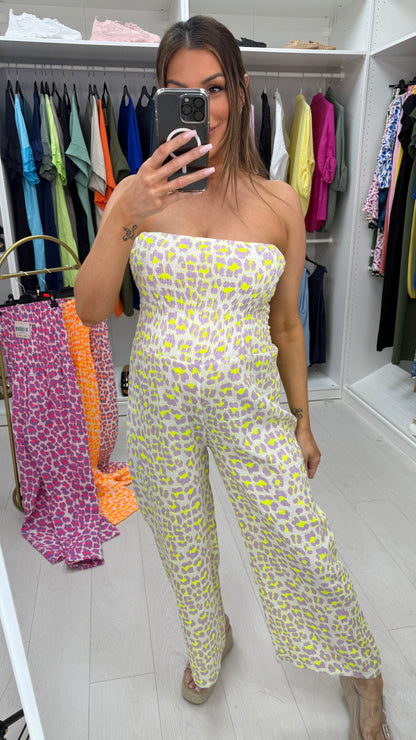 Sanna Neon Leopard Print Jumpsuit