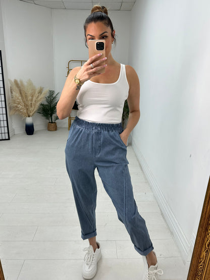 Hadil Acid Washed Effect Joggers