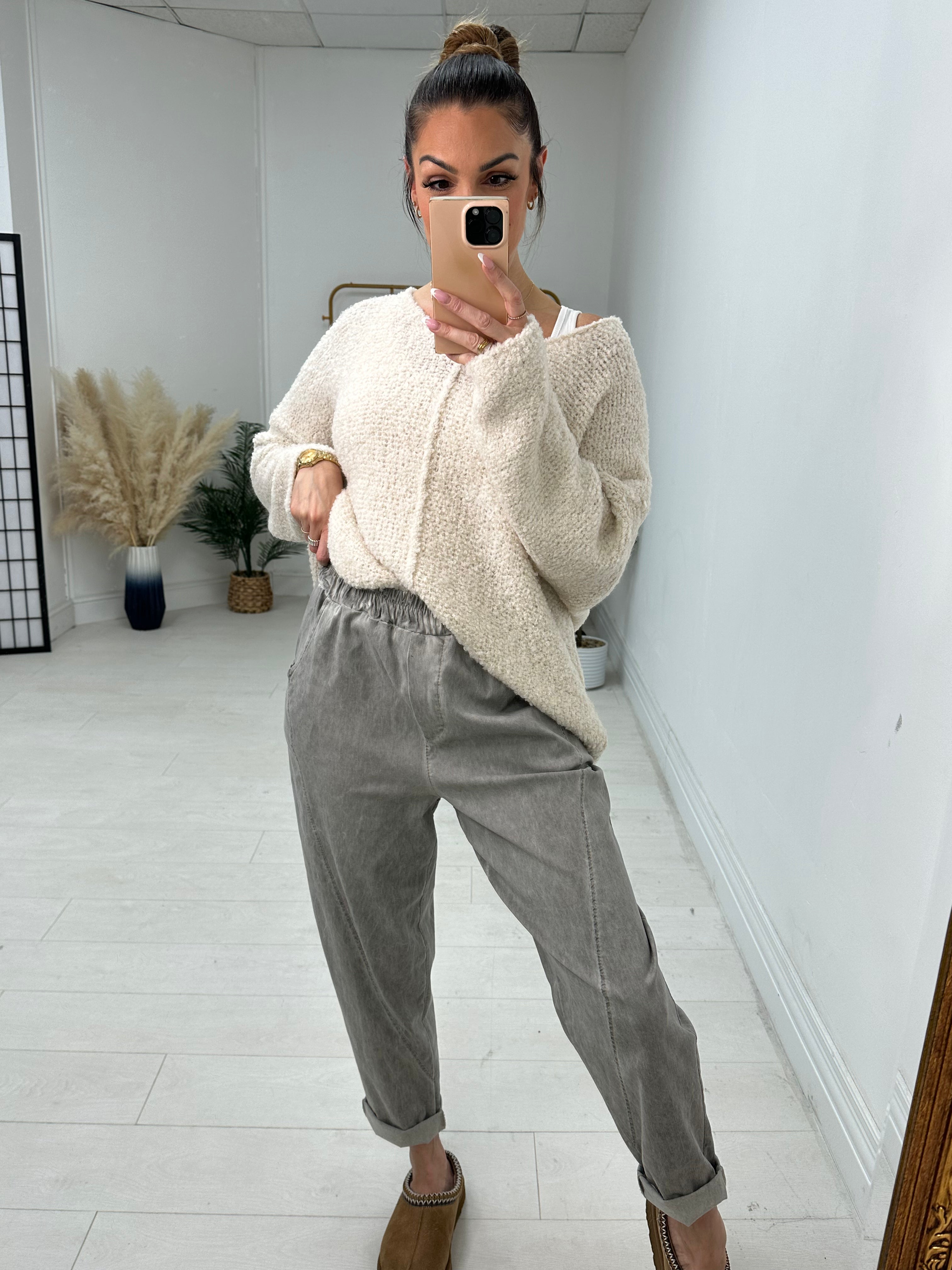 Hadil Acid Washed Effect Joggers