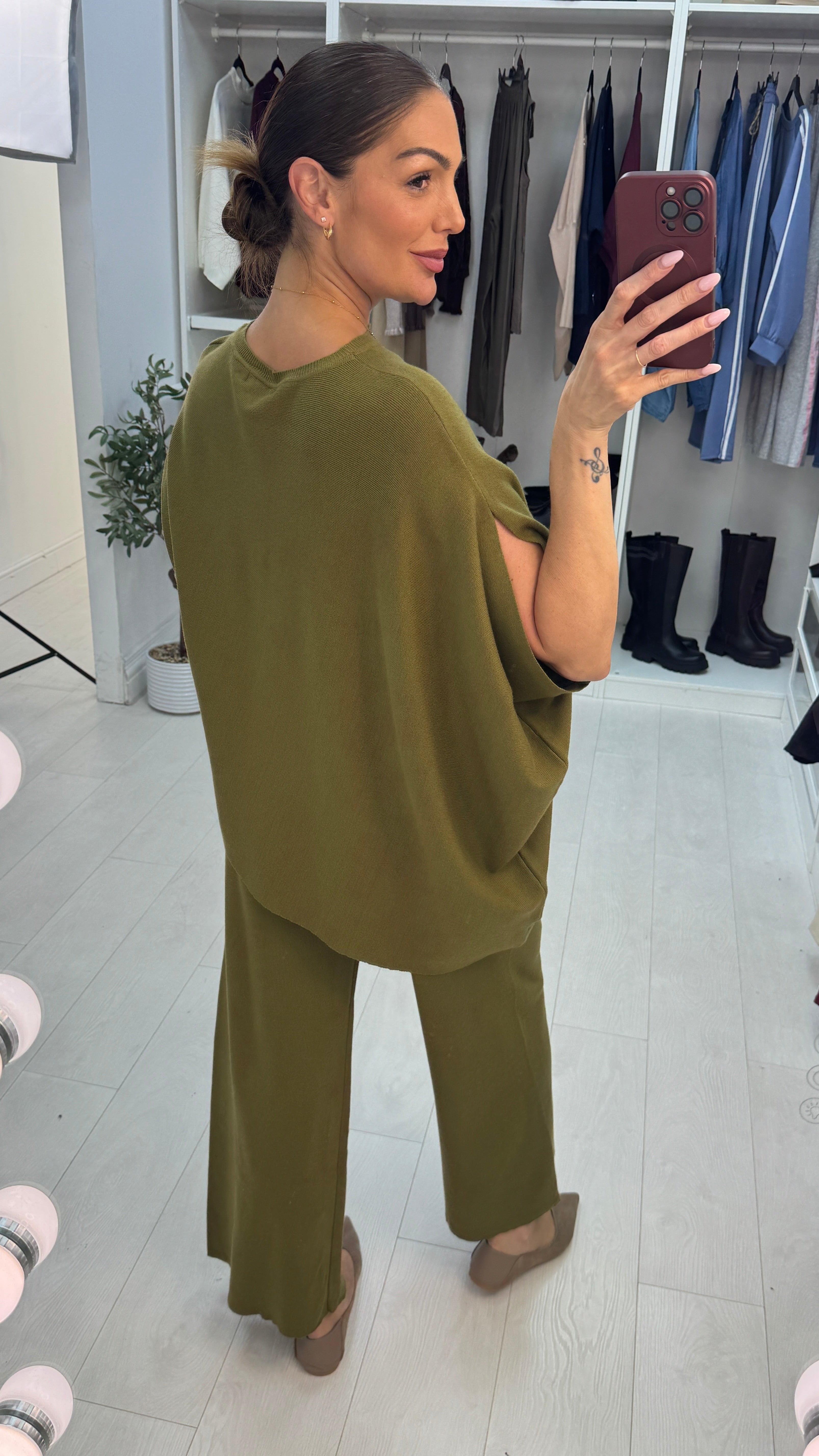 Jaida Plain Asymmetric Loungewear Set