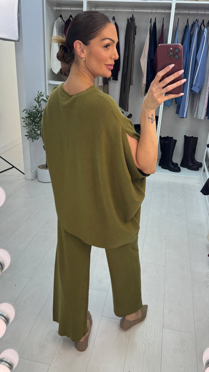 Jaida Plain Asymmetric Loungewear Set