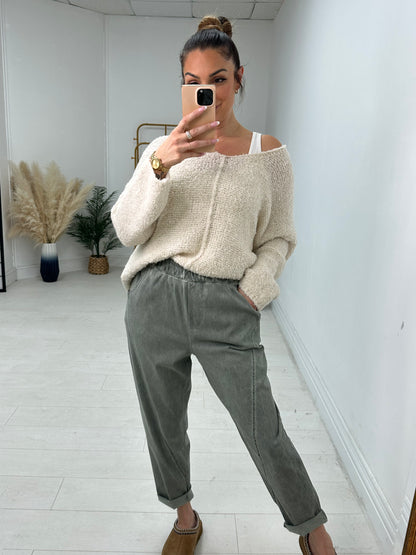 Hadil Acid Washed Effect Joggers