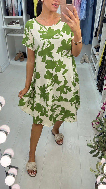 Kimmie Abstract Print Loose Fit Dress