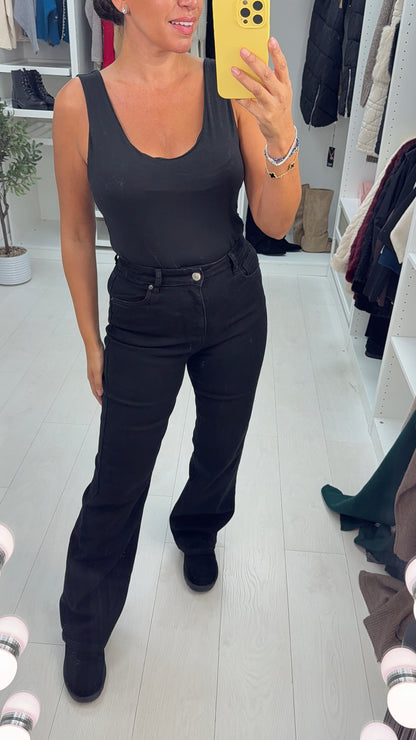 Ambra Black High Waisted Jeans