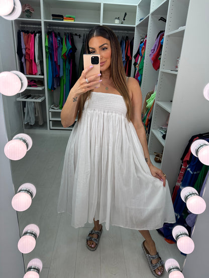 Stefanie Plain Elasticated High Waist Maxi Skirt