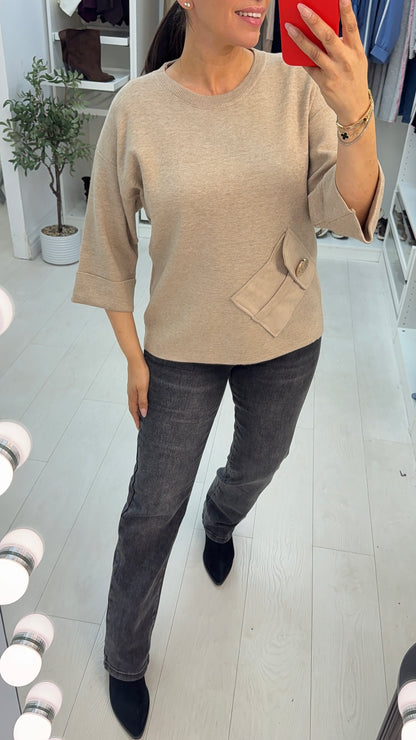 Tatiana Plain Pocket Front Top