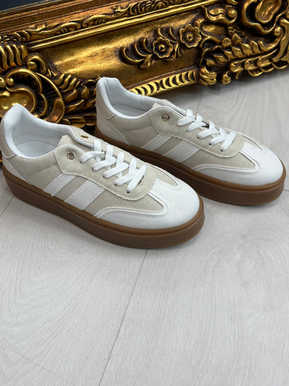 Isabelle Stripe Detail Canvas Trainers