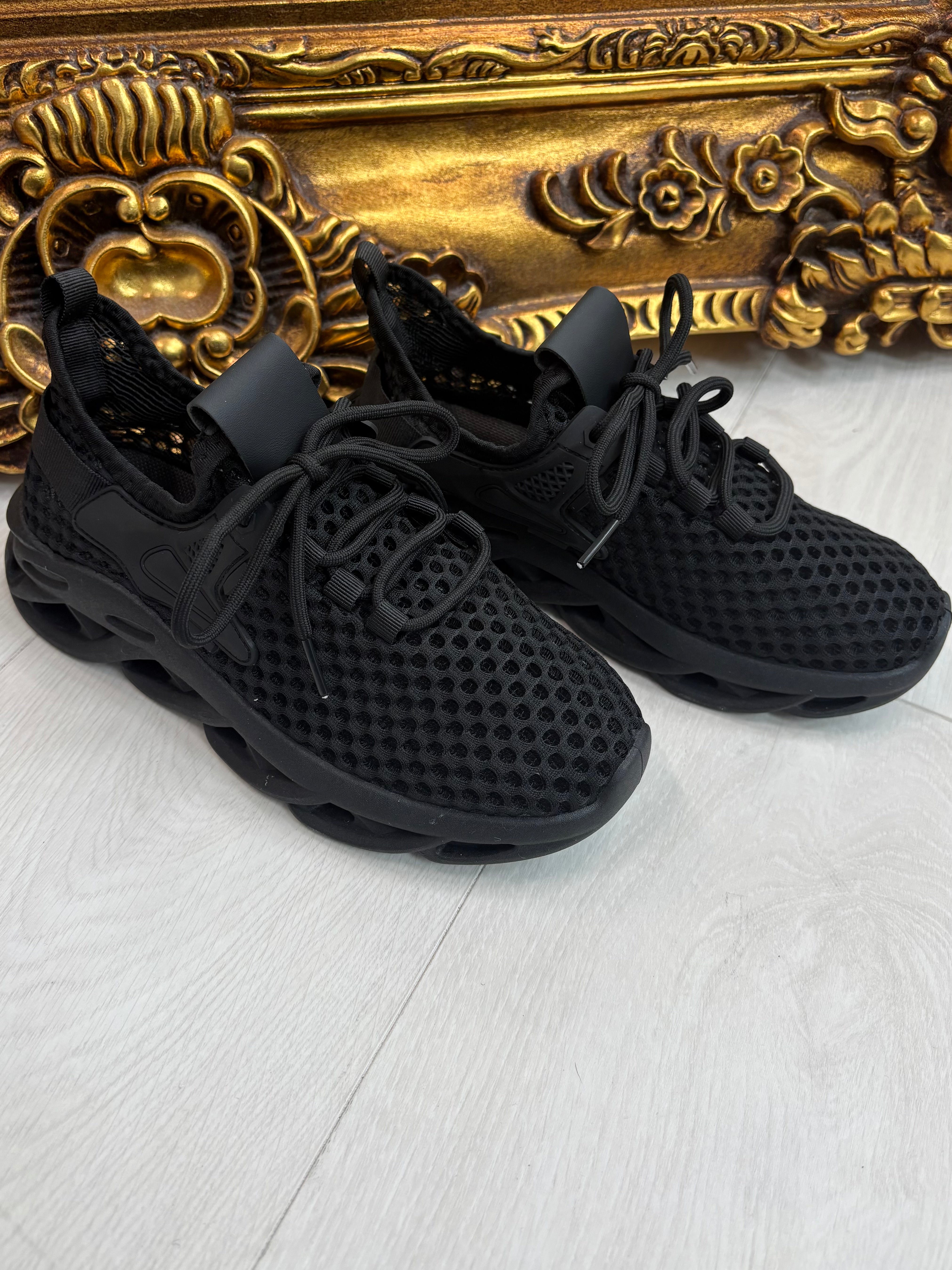 Clara Plain Mesh Detailed Platform Trainers