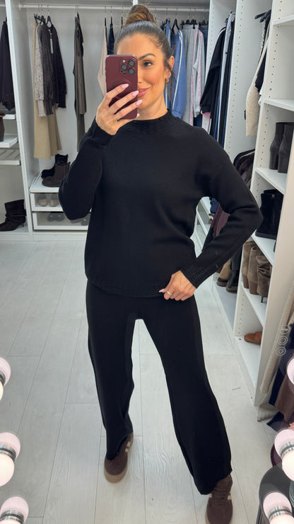 Remie Plain Textured Hem Loungewear Set