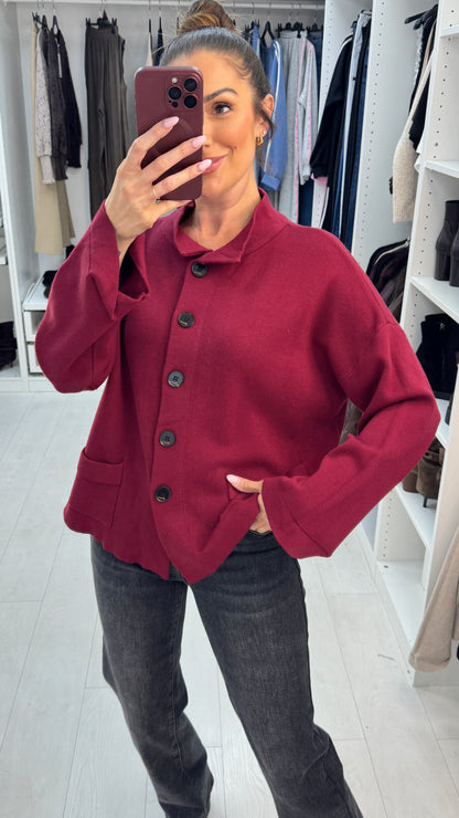 Fleur Collared Button Front Cardigan