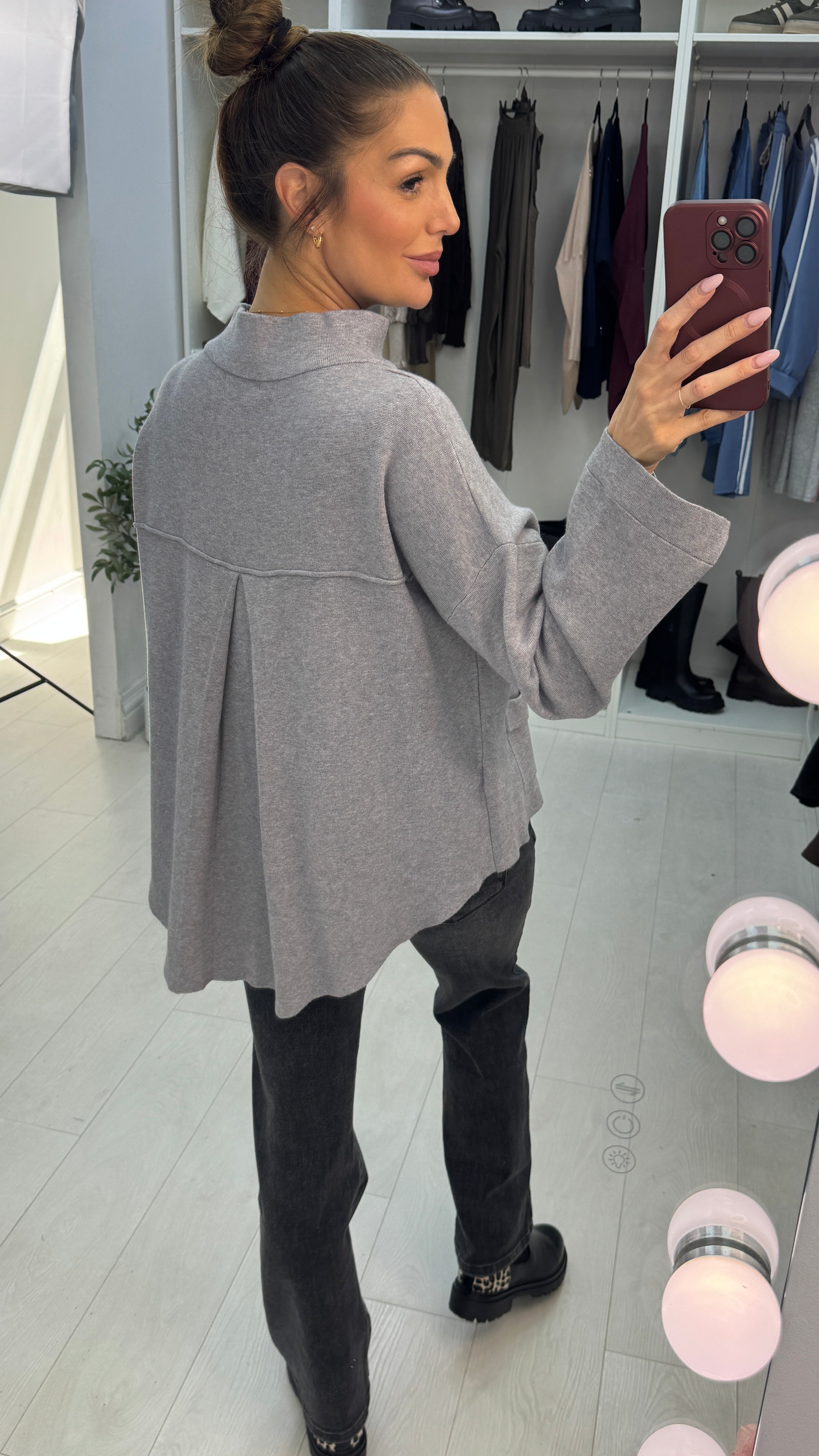 Fleur Collared Button Front Cardigan