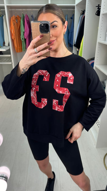 Julie '23' Slogan Embellished Sweatshirt