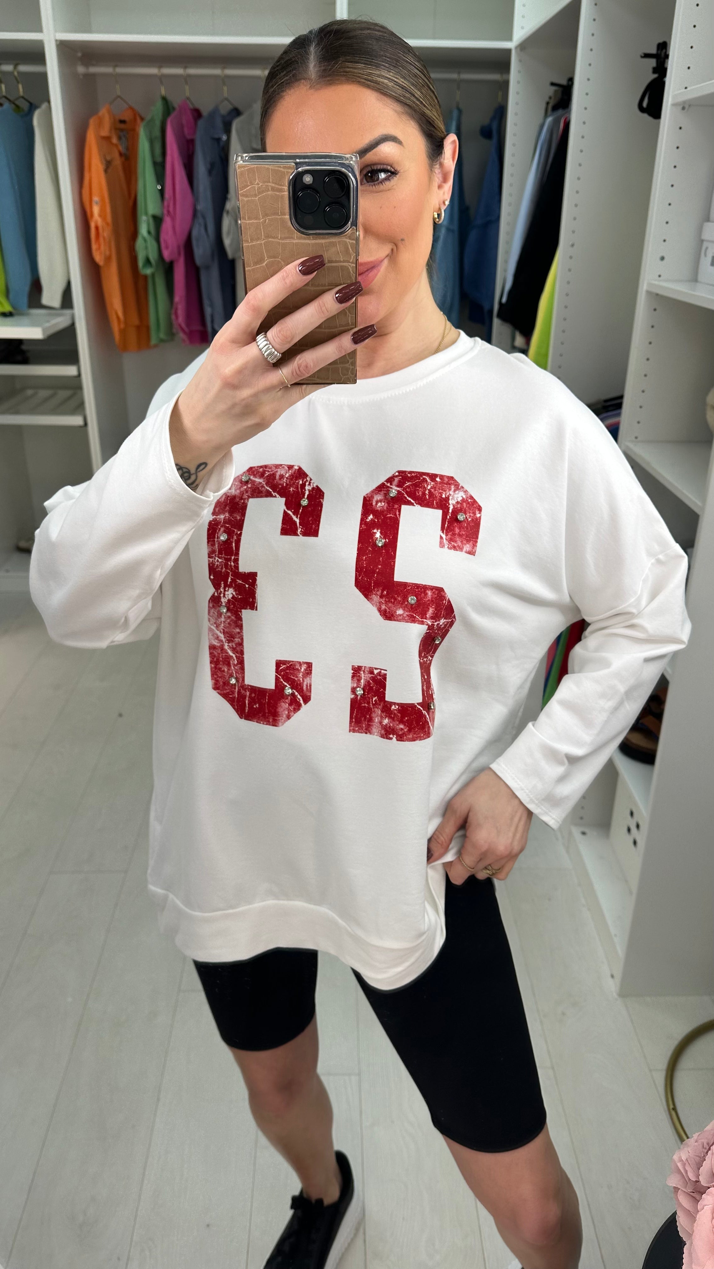 Julie '23' Slogan Embellished Sweatshirt