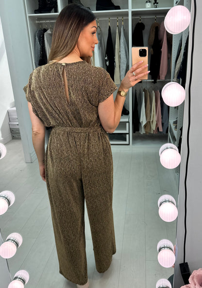 Darianna Lurex Tie Waist Jumpsuit
