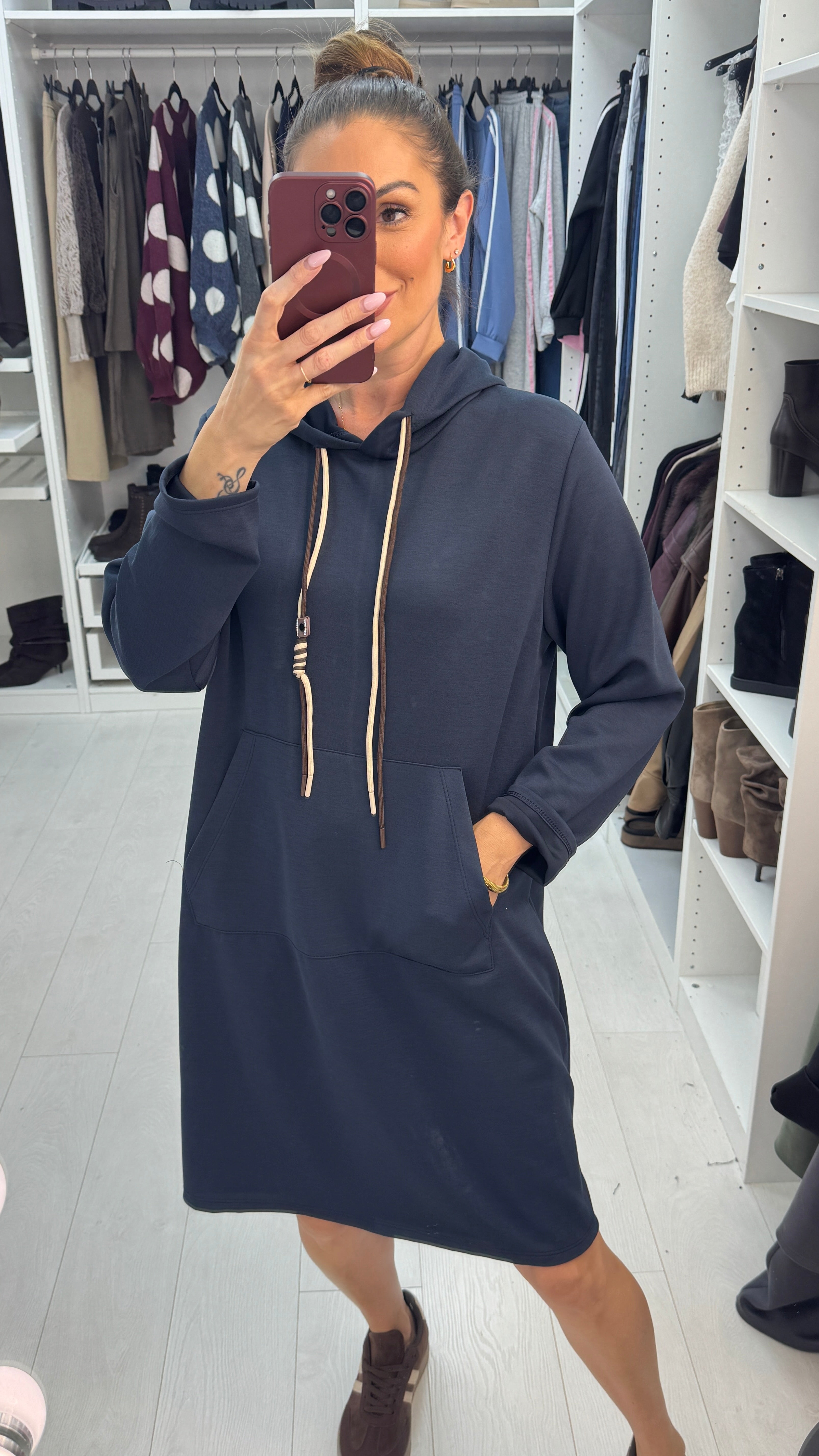 Coco Casual Hooded Jumper Dress
