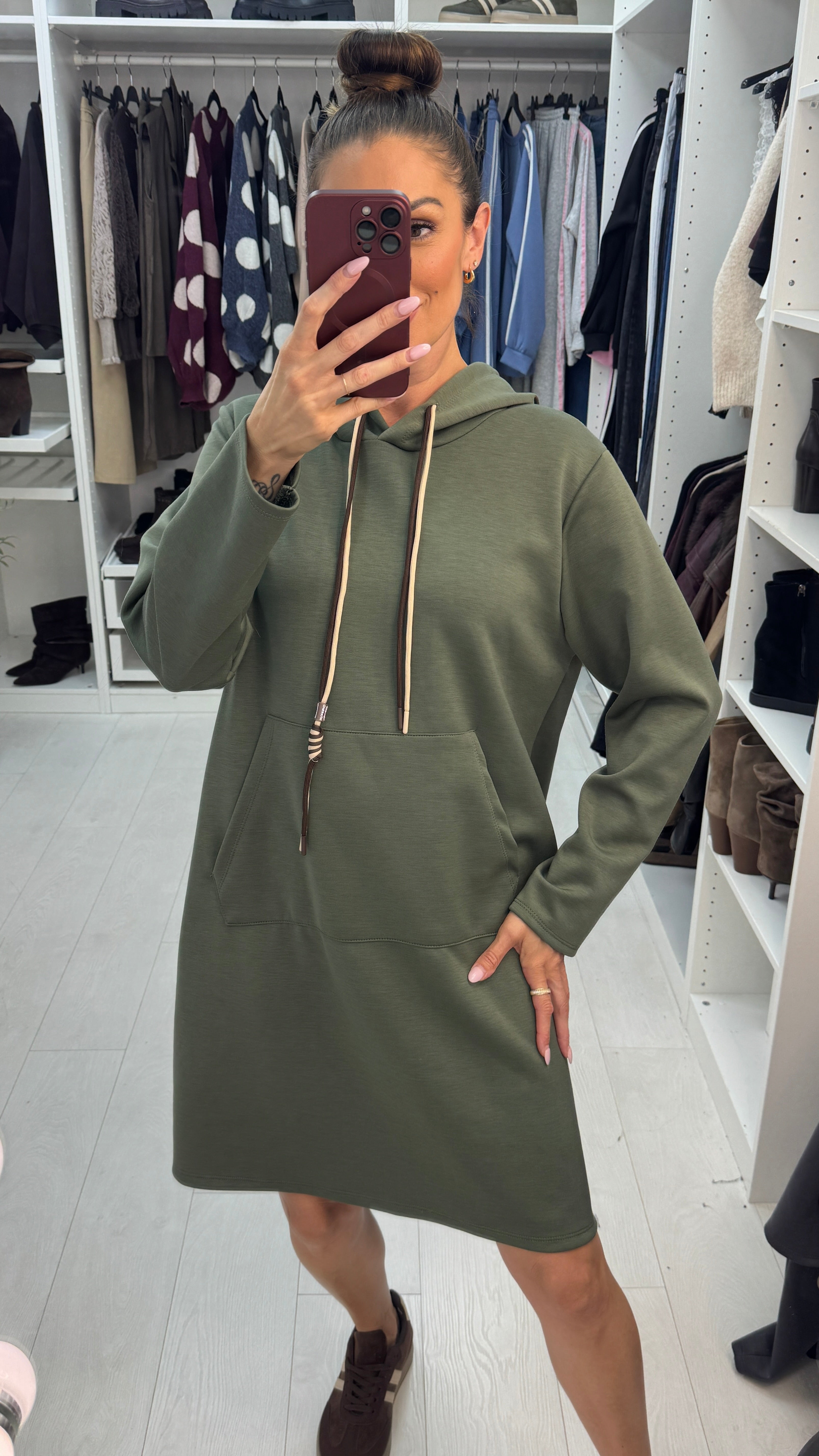 Coco Casual Hooded Jumper Dress