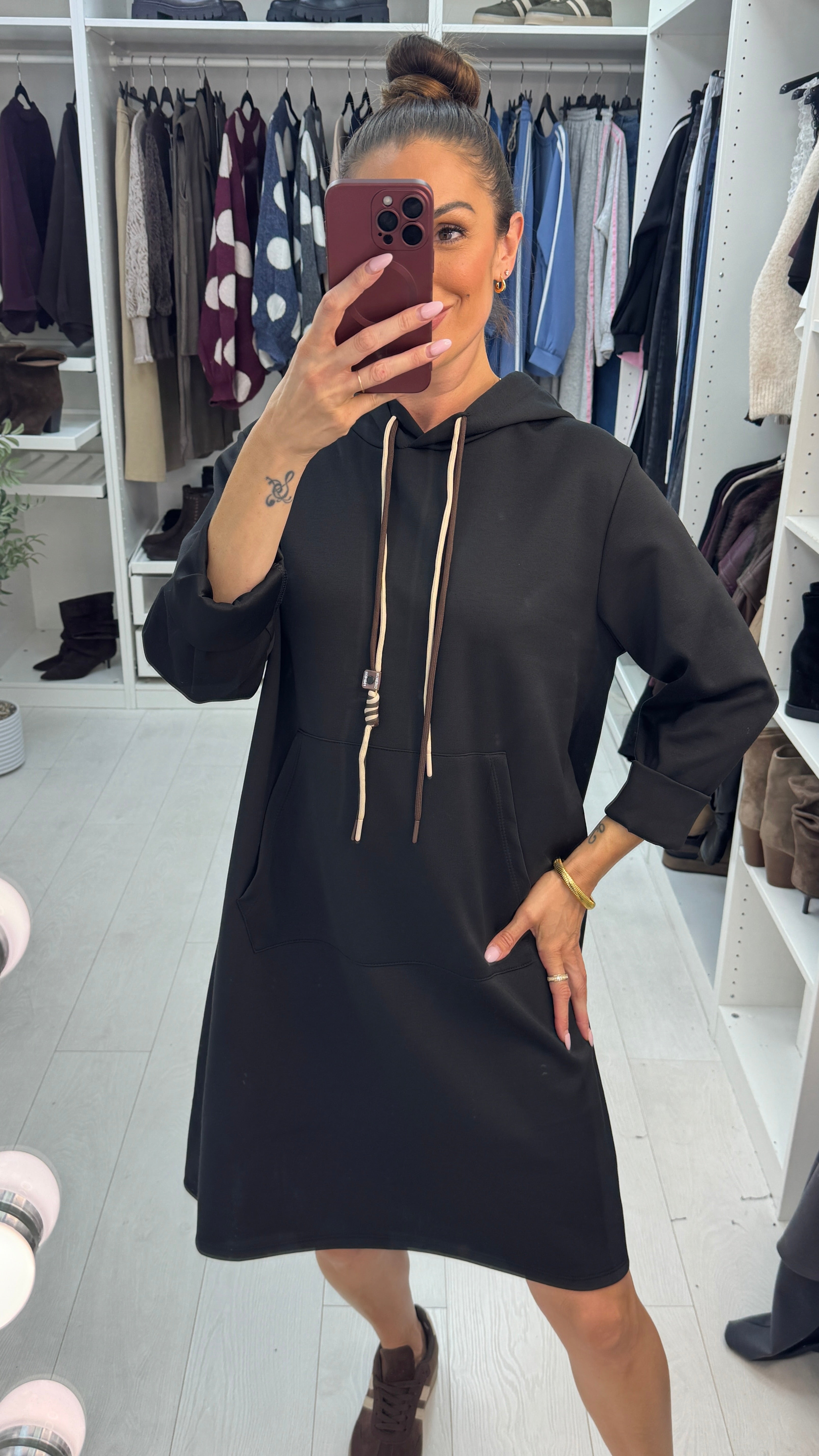 Coco Casual Hooded Jumper Dress