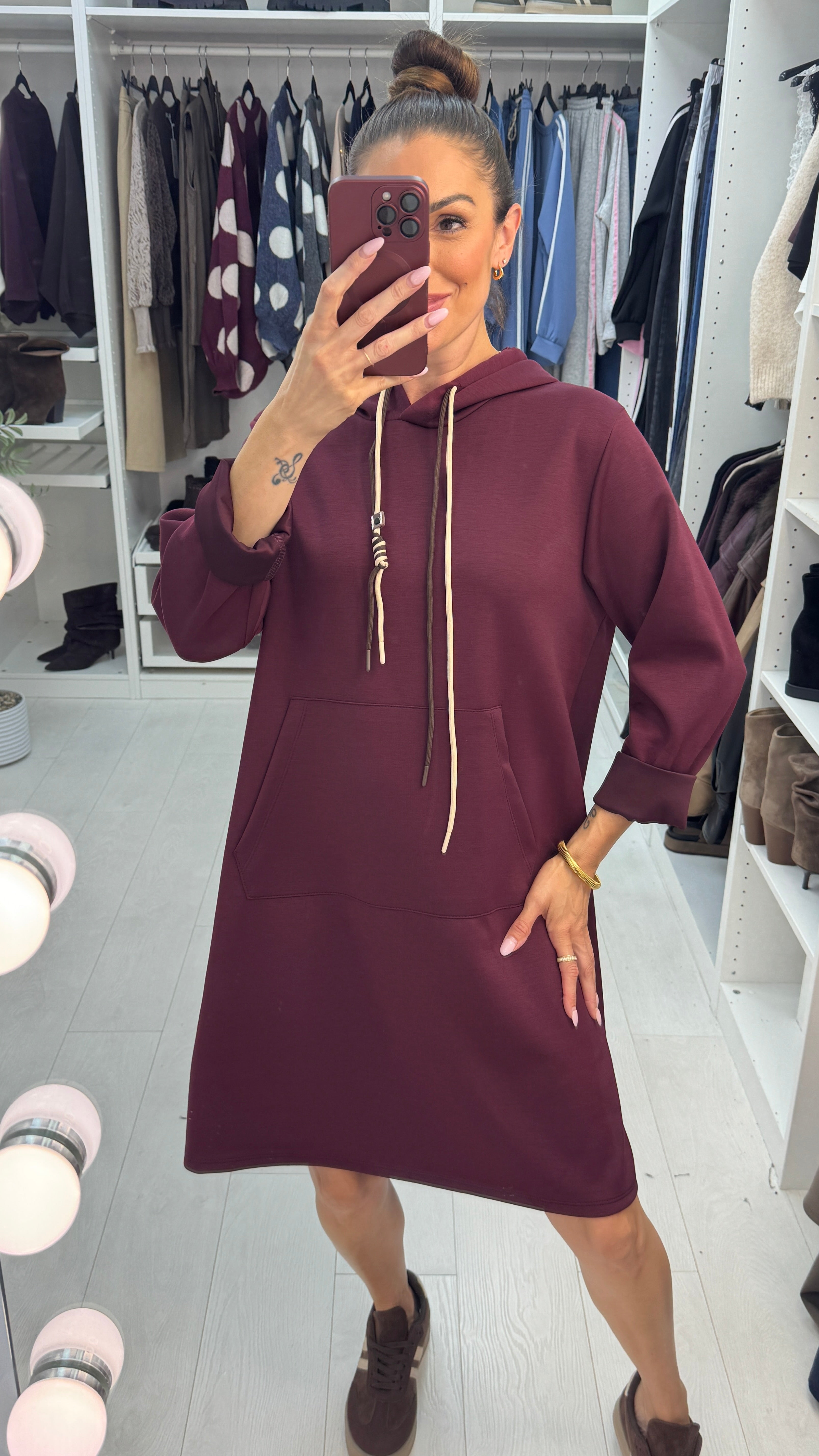 Coco Casual Hooded Jumper Dress