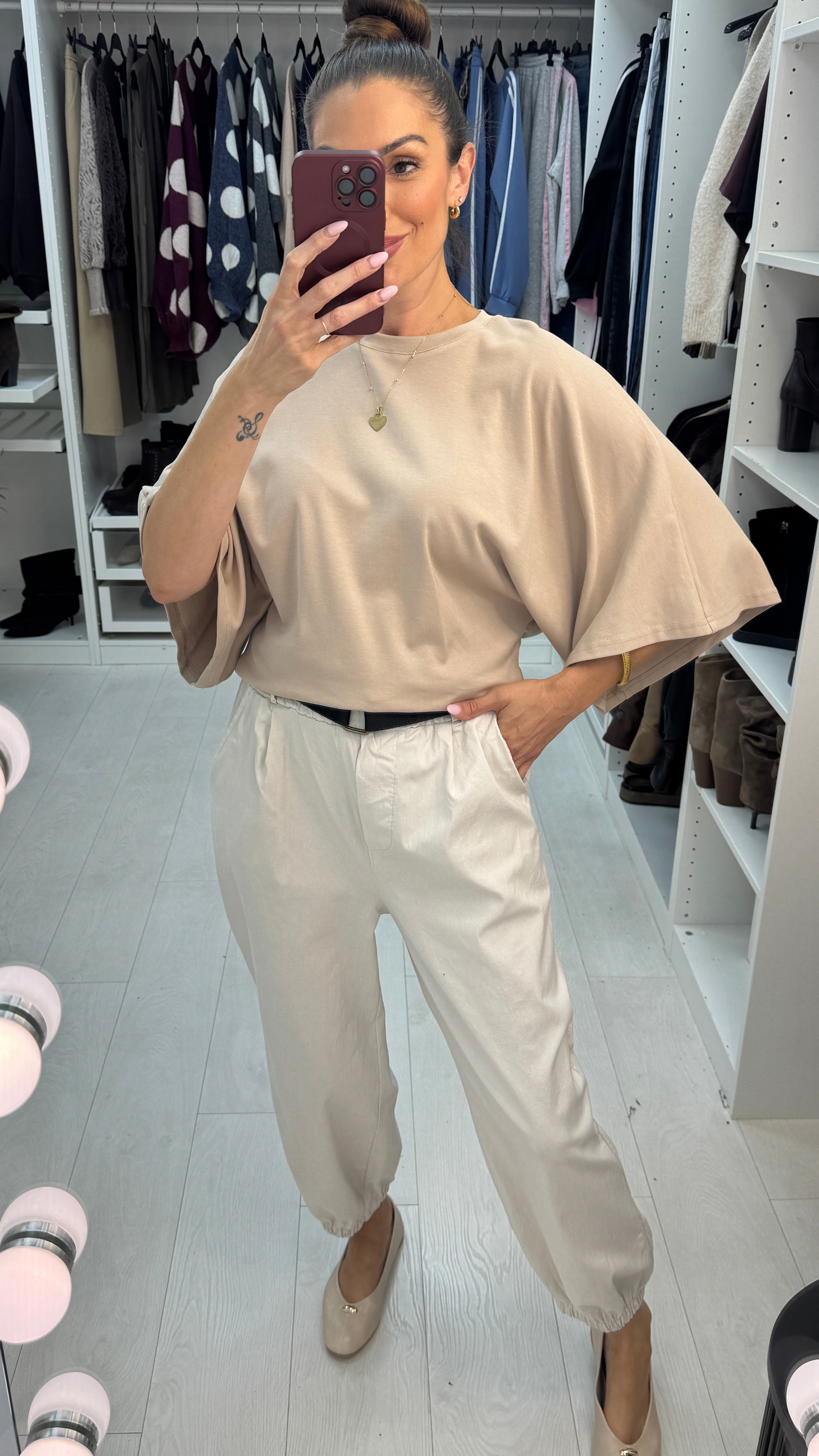 Gwenyth Plain Belted Cuff Leg Trouser
