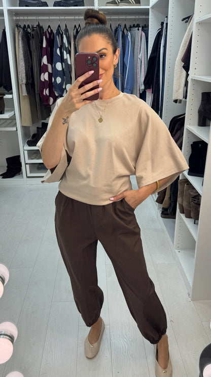Gwenyth Plain Belted Cuff Leg Trouser