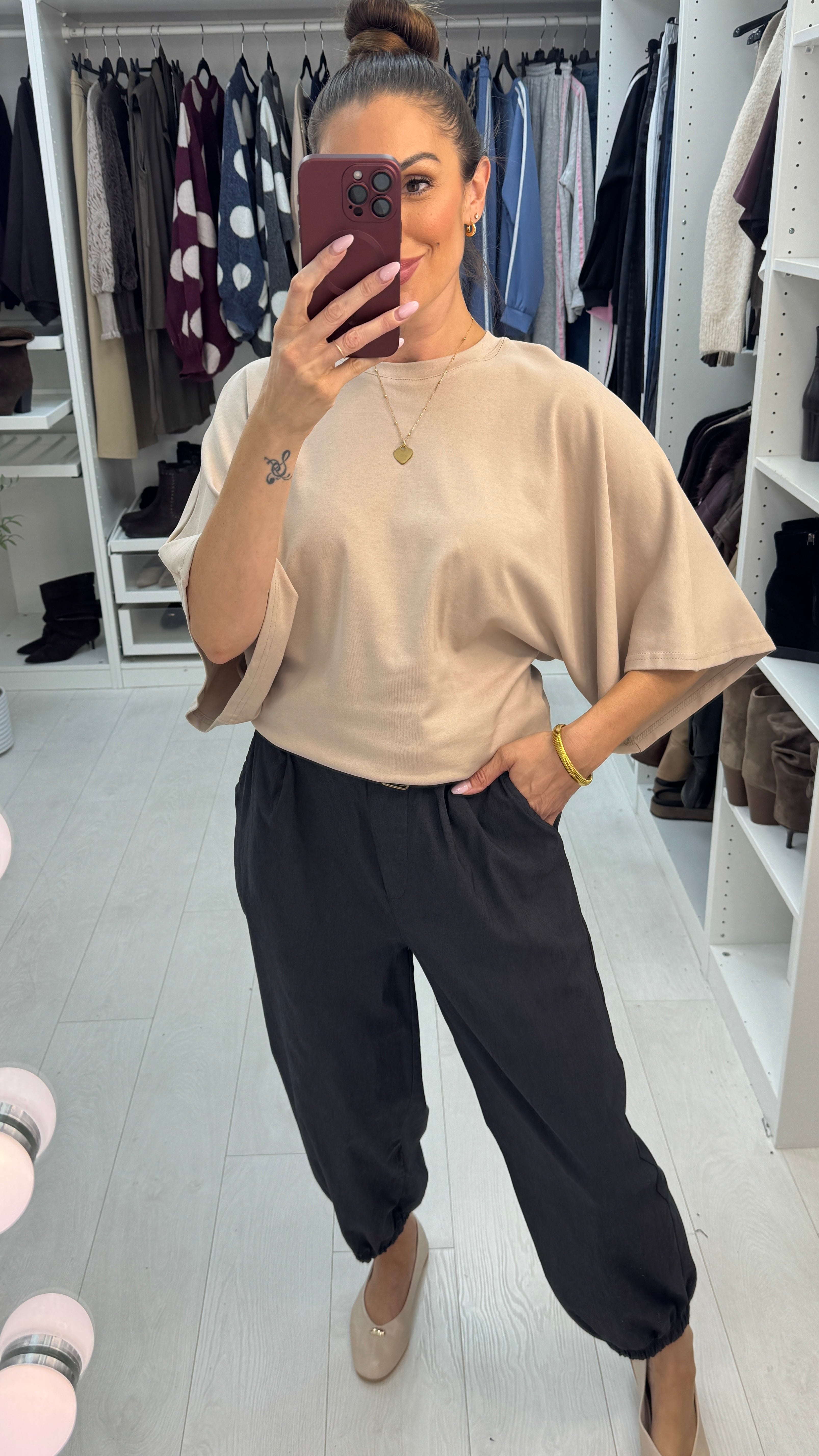 Gwenyth Plain Belted Cuff Leg Trouser