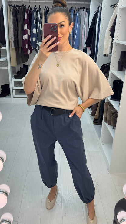 Gwenyth Plain Belted Cuff Leg Trouser