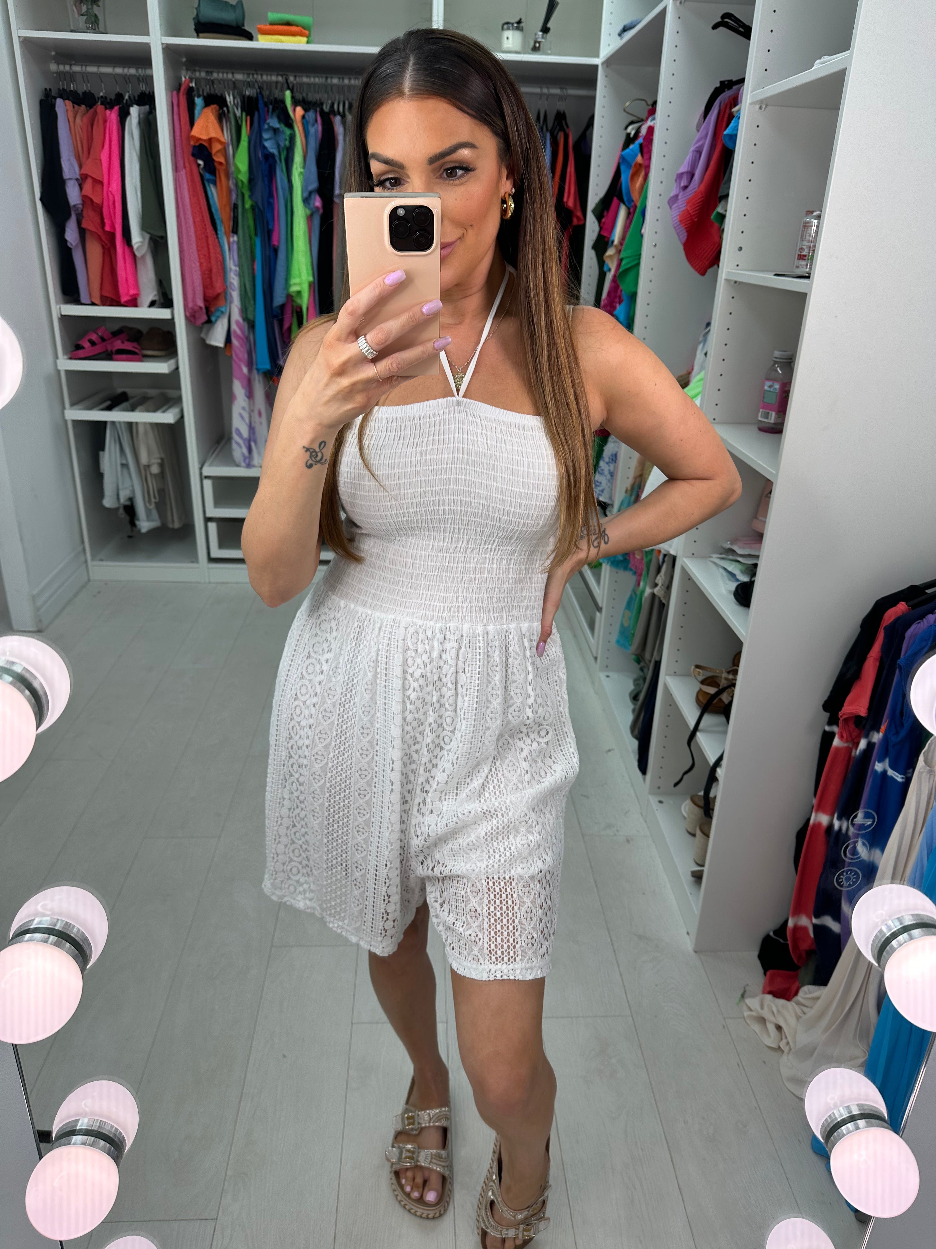 Cailin Elasticated Bust Lace Playsuit