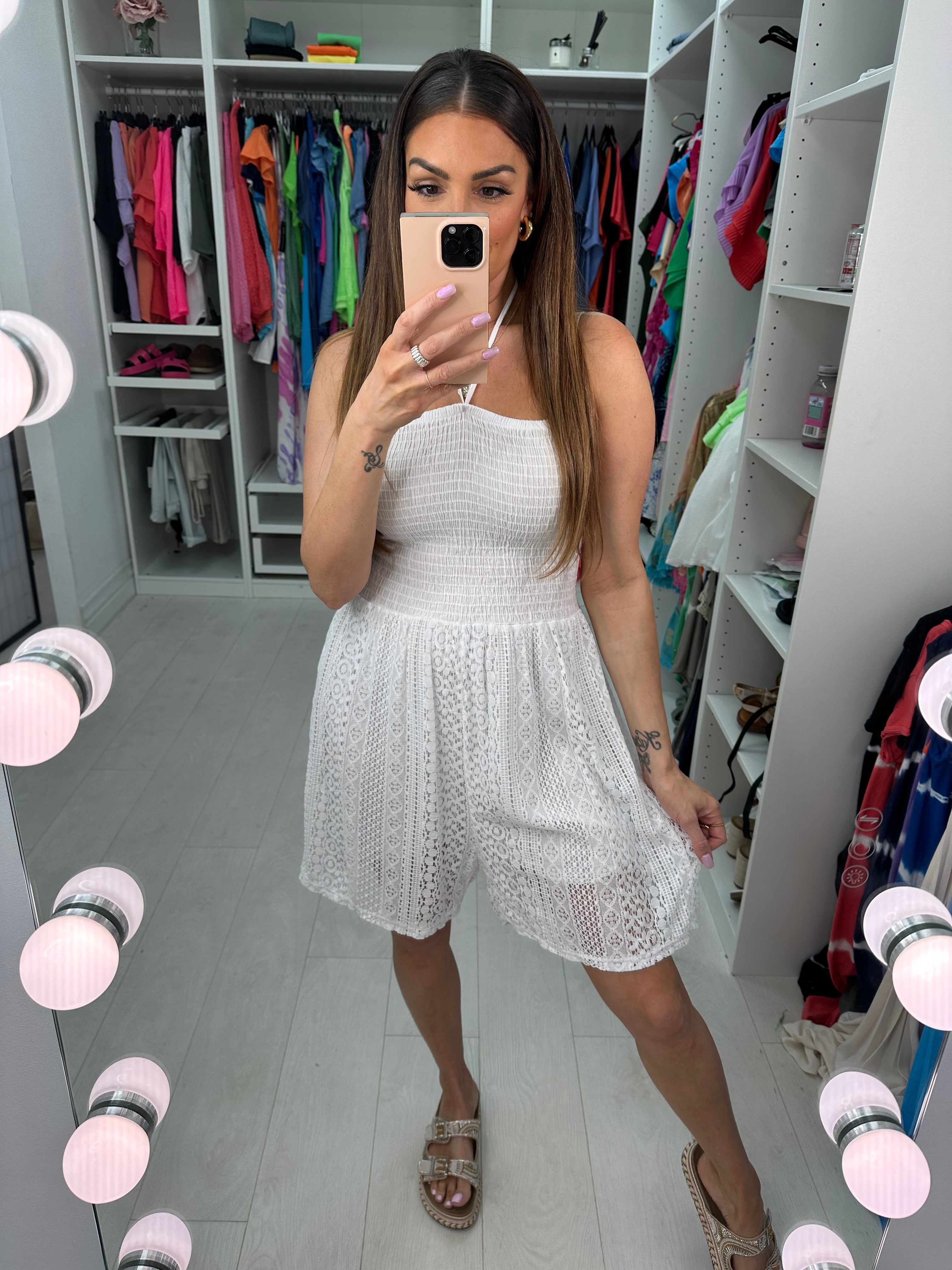 Cailin Elasticated Bust Lace Playsuit