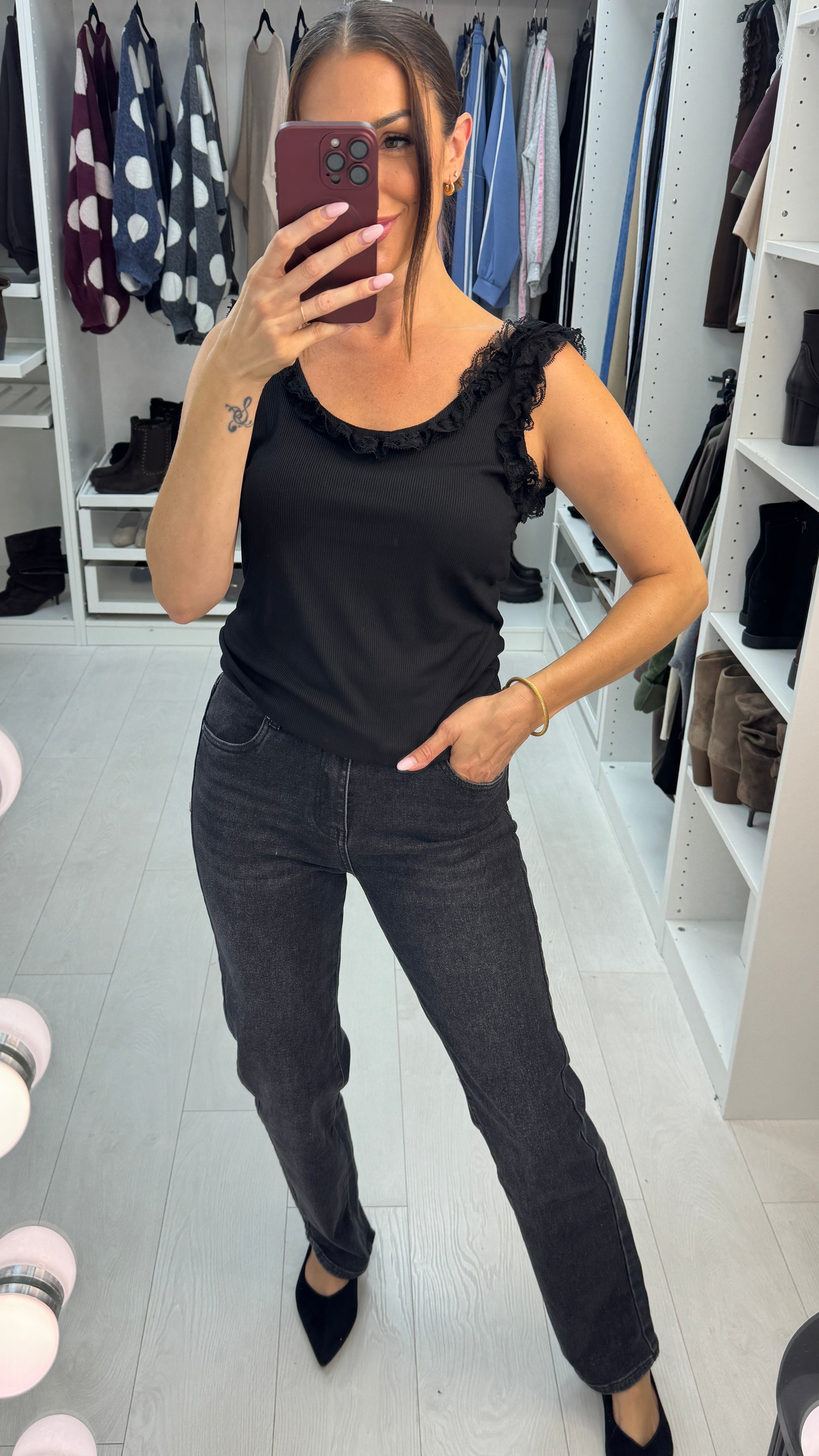 Shyla High Waisted Straight Leg Jeans