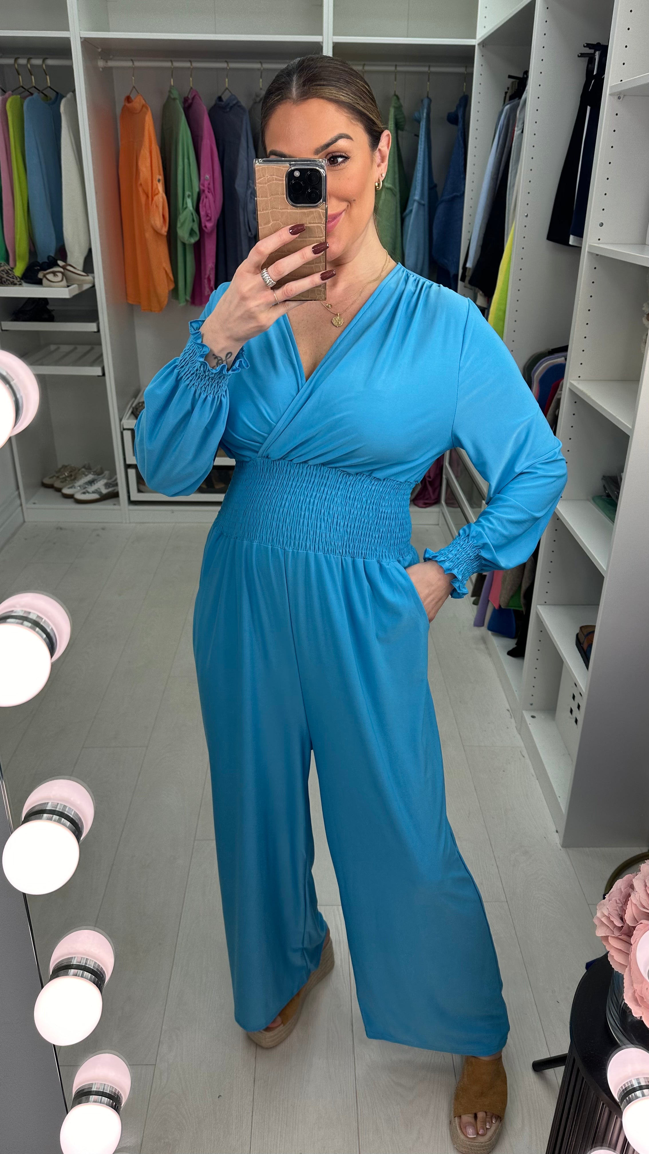 Alyssia Plain Elasticated Waist Jumpsuit