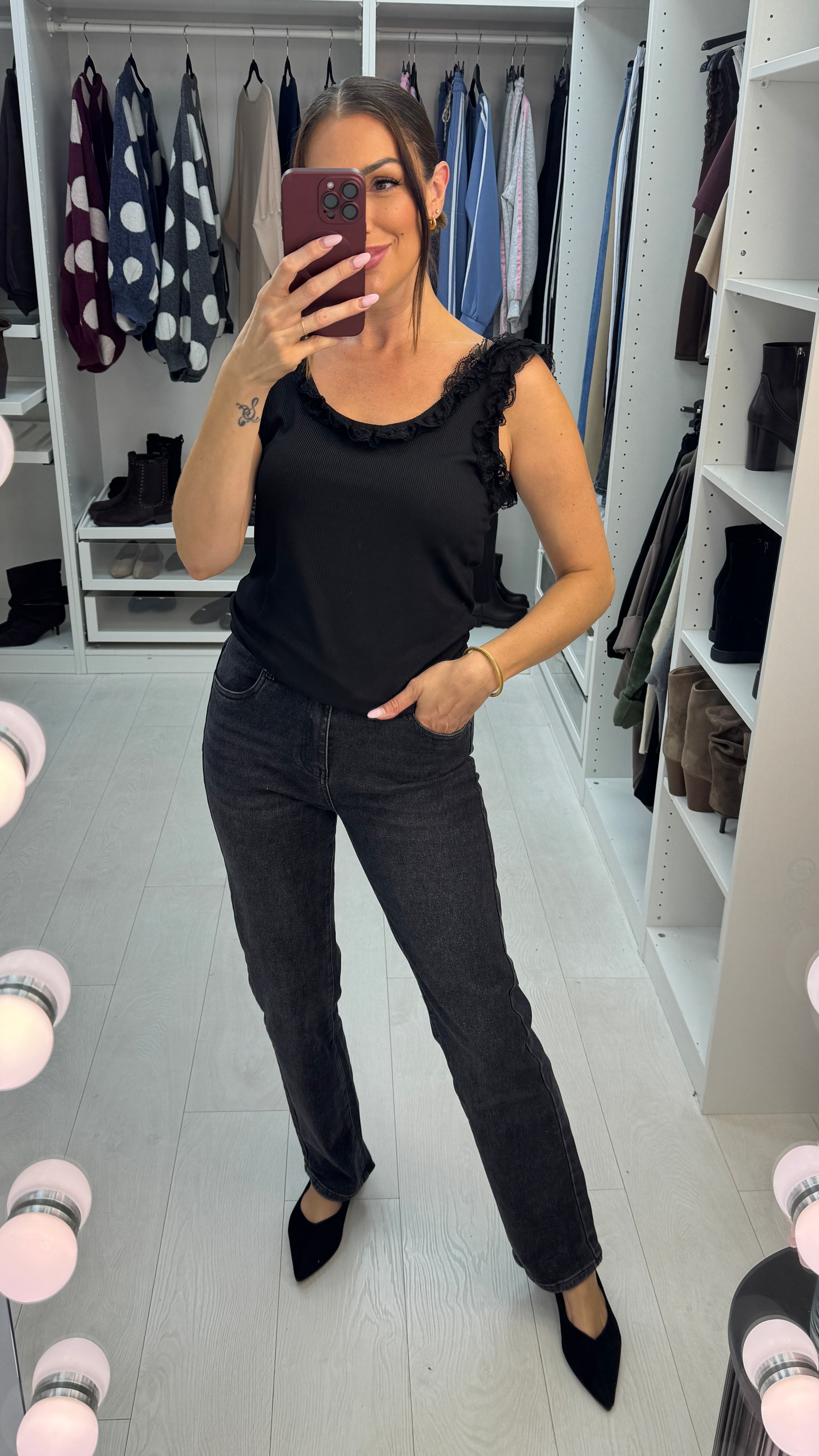 Shyla High Waisted Straight Leg Jeans