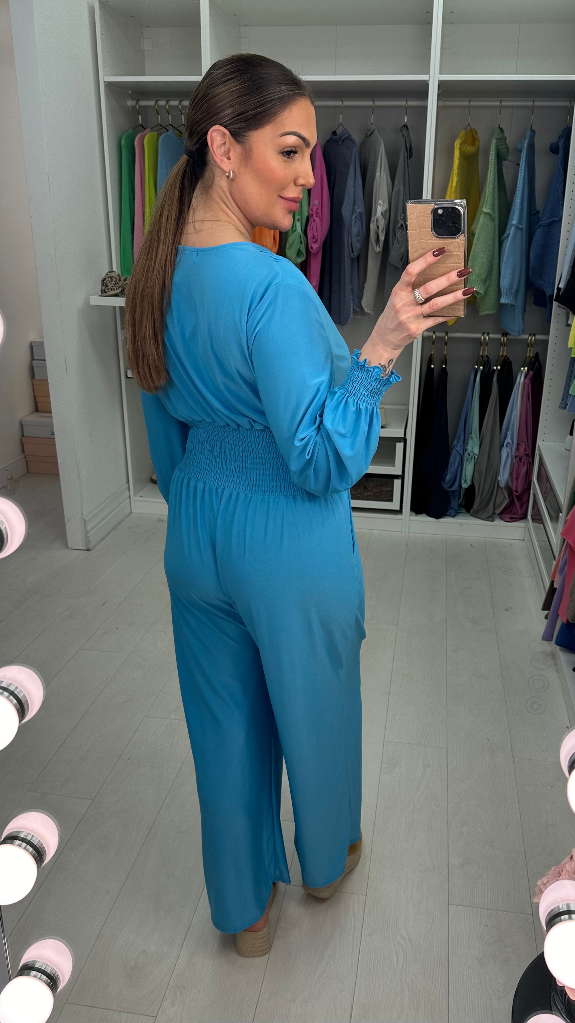 Alyssia Plain Elasticated Waist Jumpsuit